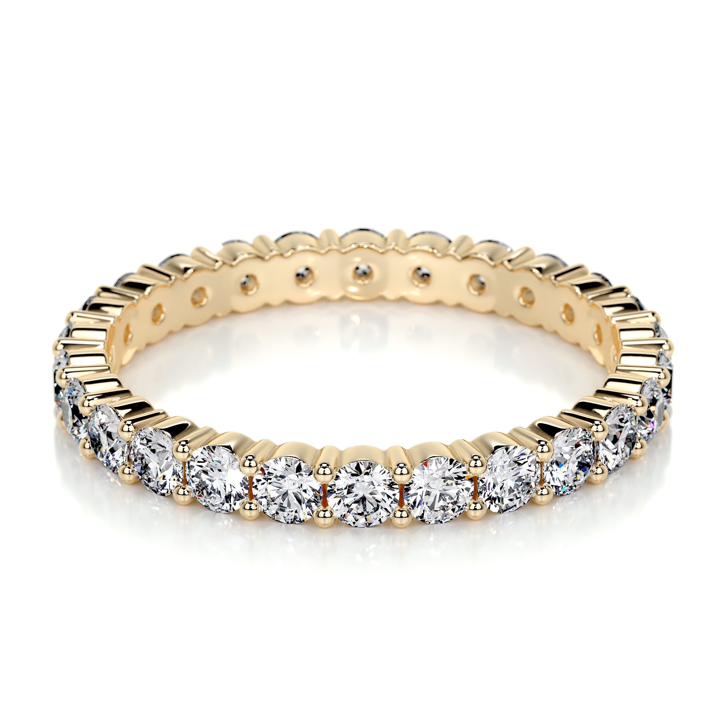 Trinity Lab Grown Eternity Wedding Ring   (0.9 Carat) -18K Yellow Gold (RTS)