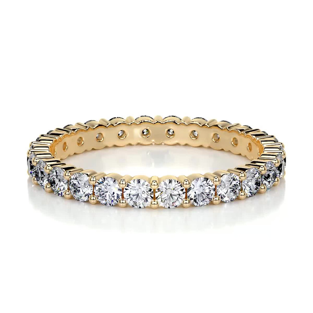 Trinity Lab Grown Eternity Wedding Ring   (0.9 Carat) -18K Yellow Gold (RTS)