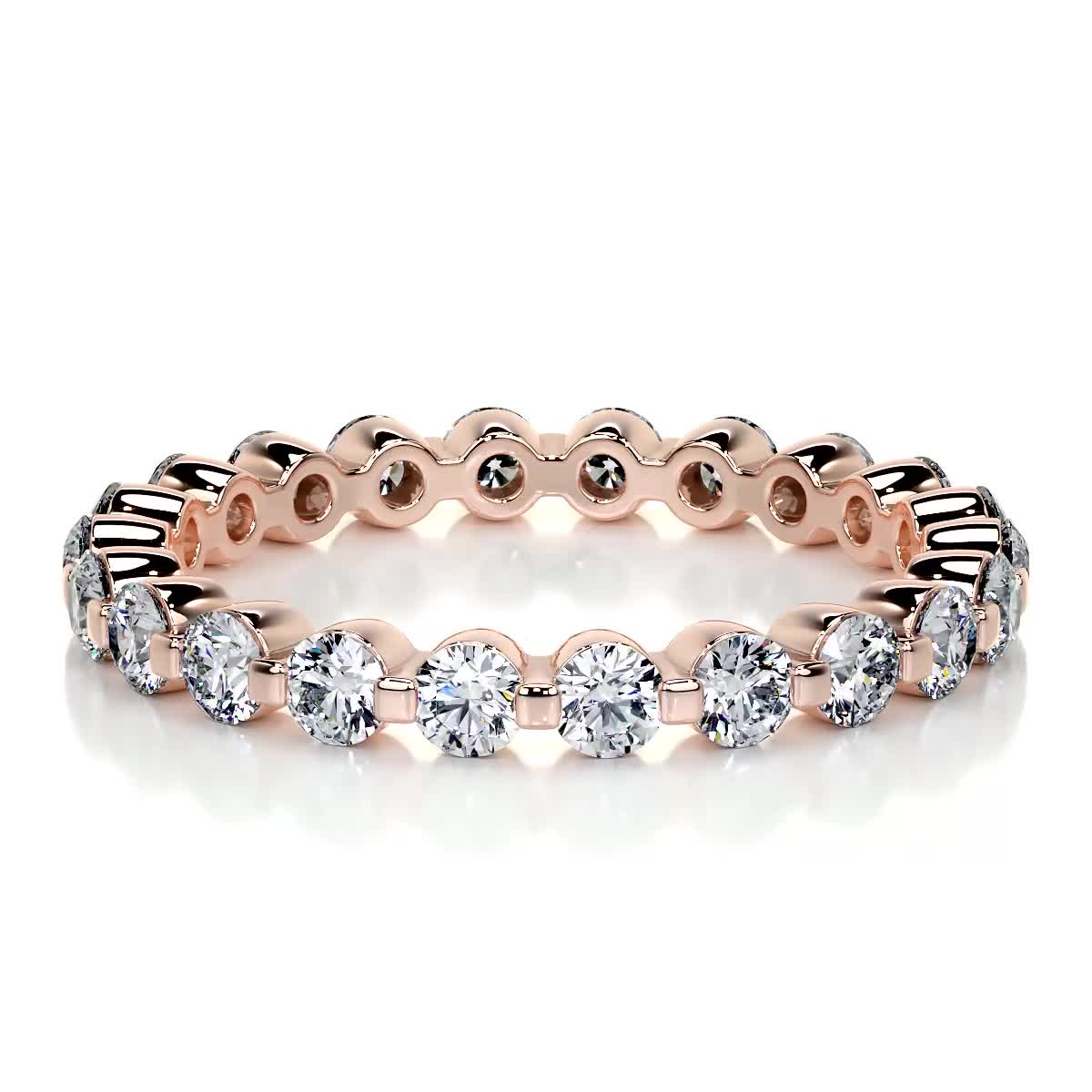 Josie Lab Grown Eternity Wedding Ring   (1 Carat) -14K Rose Gold (RTS)