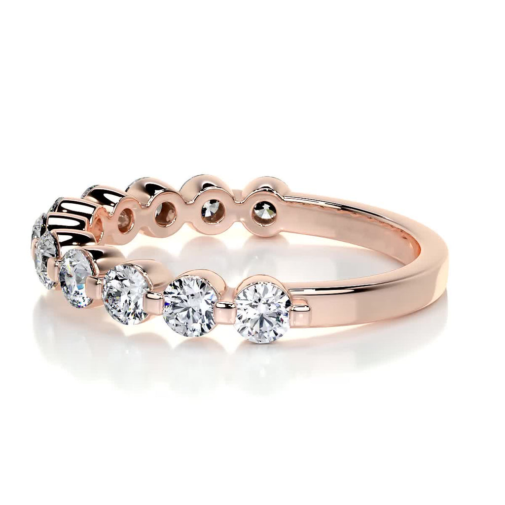 Josie Lab Grown Half-Eternity Wedding Ring   (1 Carat) -14K Rose Gold (RTS)