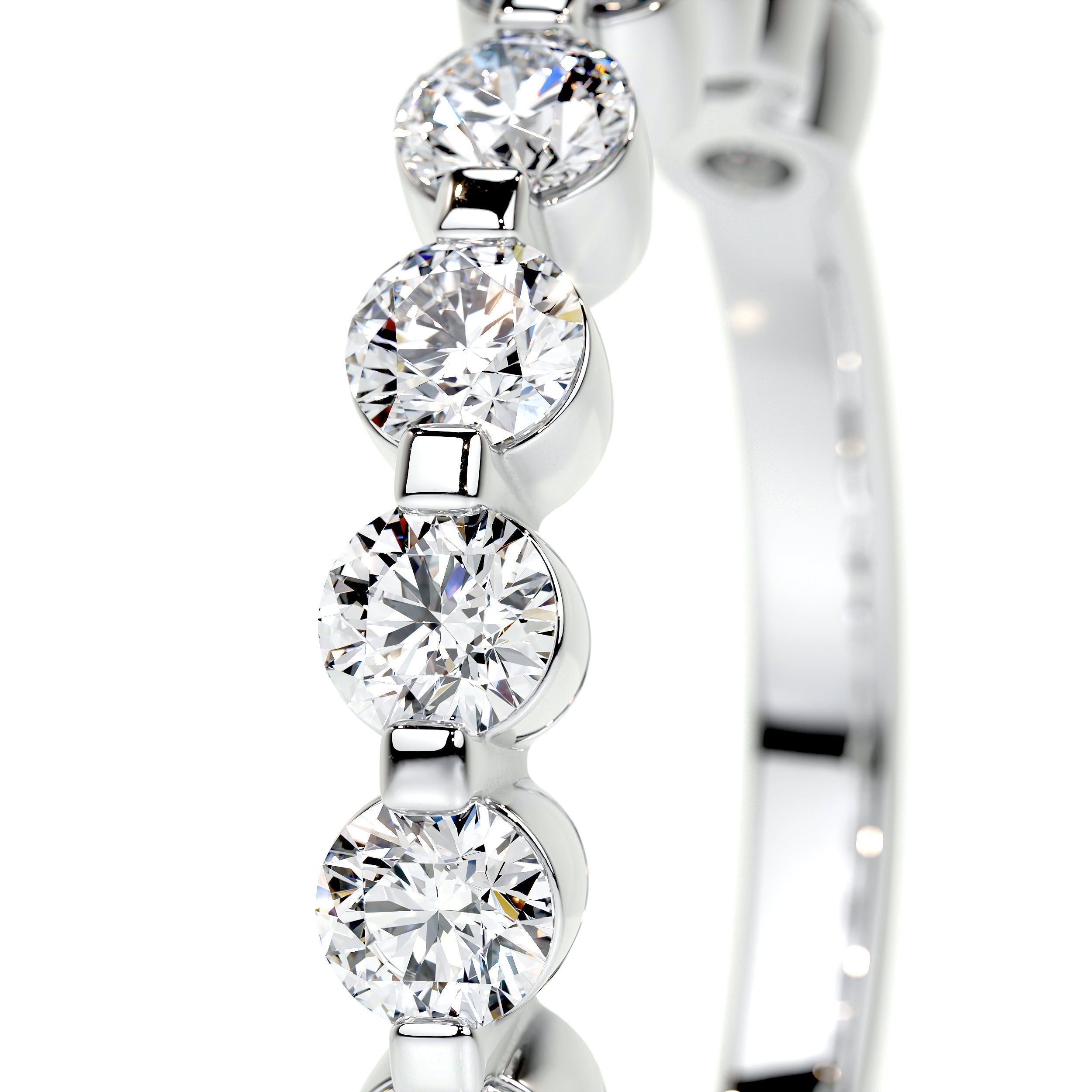 Josie Lab Grown Half-Eternity Wedding Ring   (1 Carat) -Platinum (RTS)