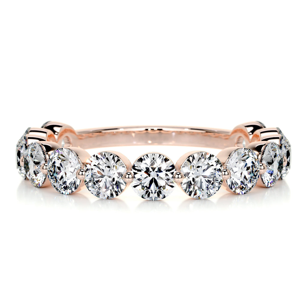 Josie Half-Eternity Wedding Ring   (2 Carat) -14K Rose Gold (RTS)