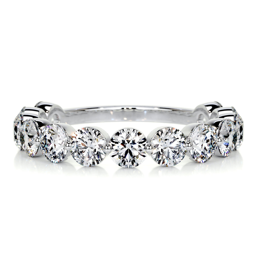 Josie Half-Eternity Wedding Ring   (2 Carat) -14K White Gold (RTS)