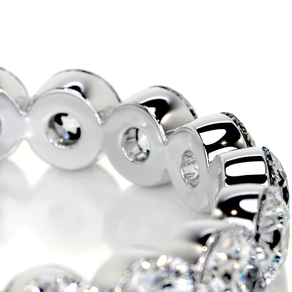 Josie Half-Eternity Wedding Ring   (2 Carat) -14K White Gold (RTS)