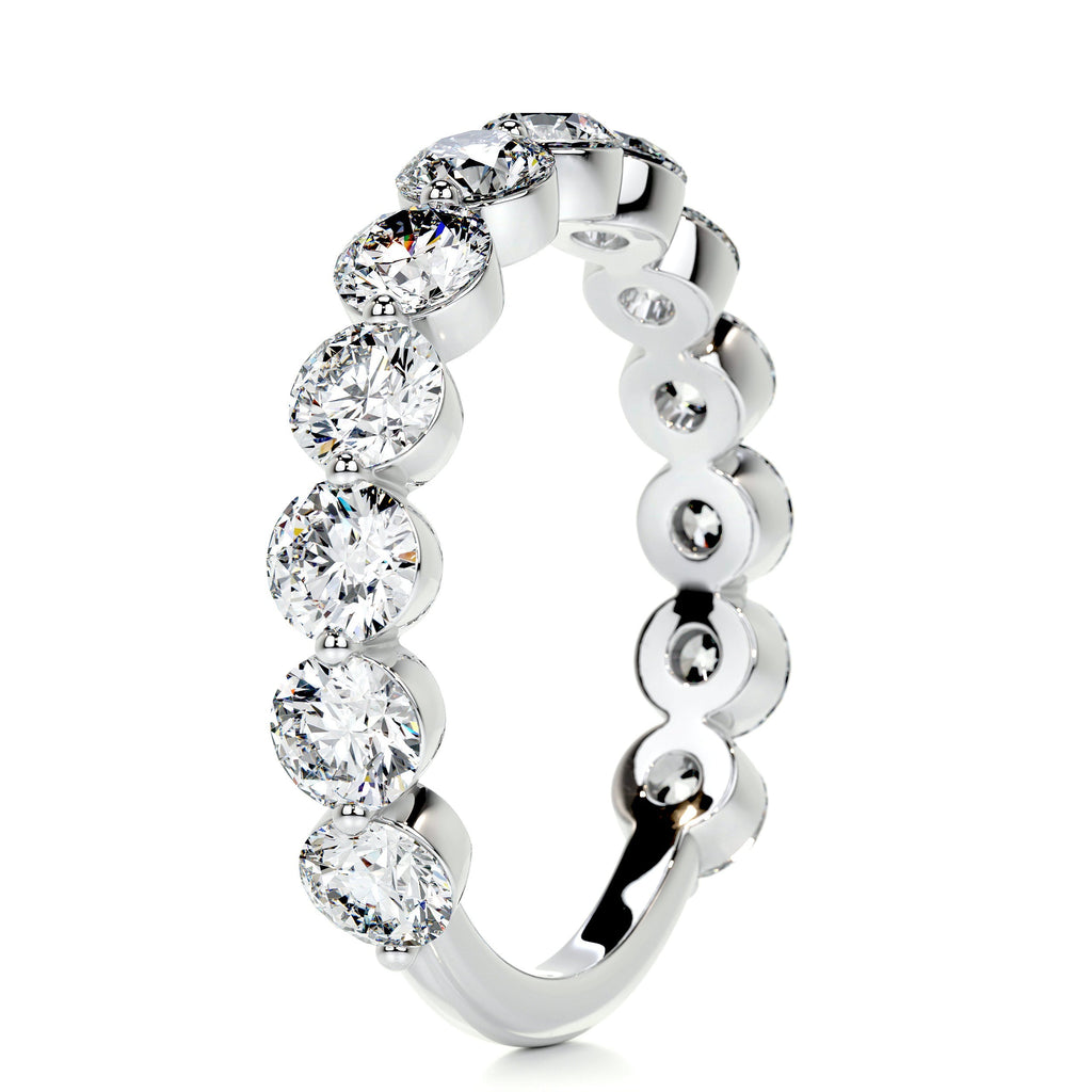 Josie Half-Eternity Wedding Ring   (2 Carat) -14K White Gold (RTS)