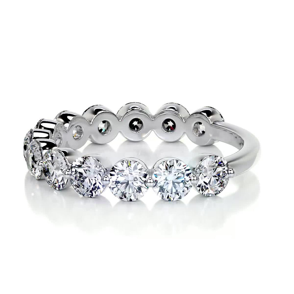 Josie Half-Eternity Wedding Ring   (2 Carat) -14K White Gold (RTS)