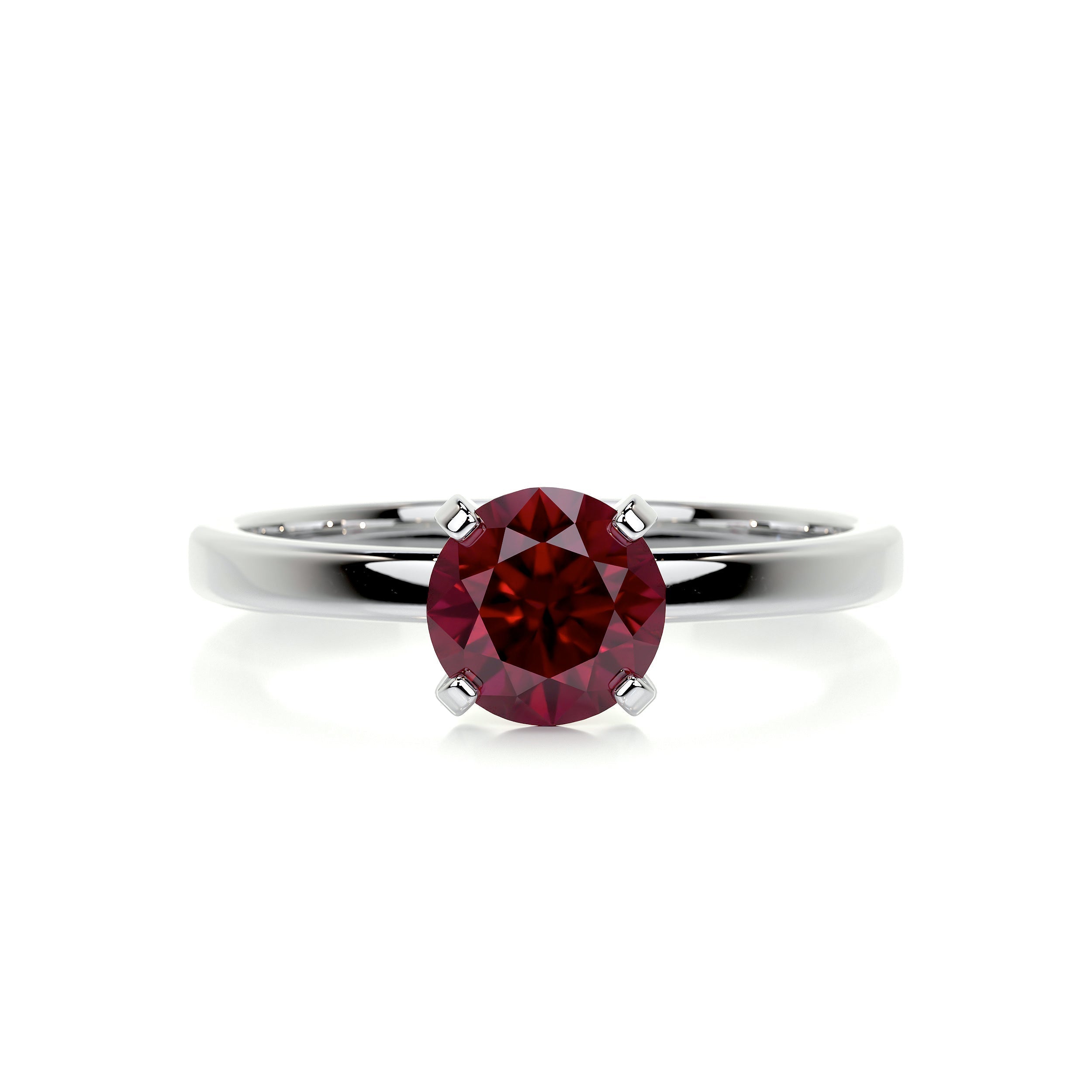 Jessica Gemstone Ring   (0.8 Carat) -14K White Gold (RTS)