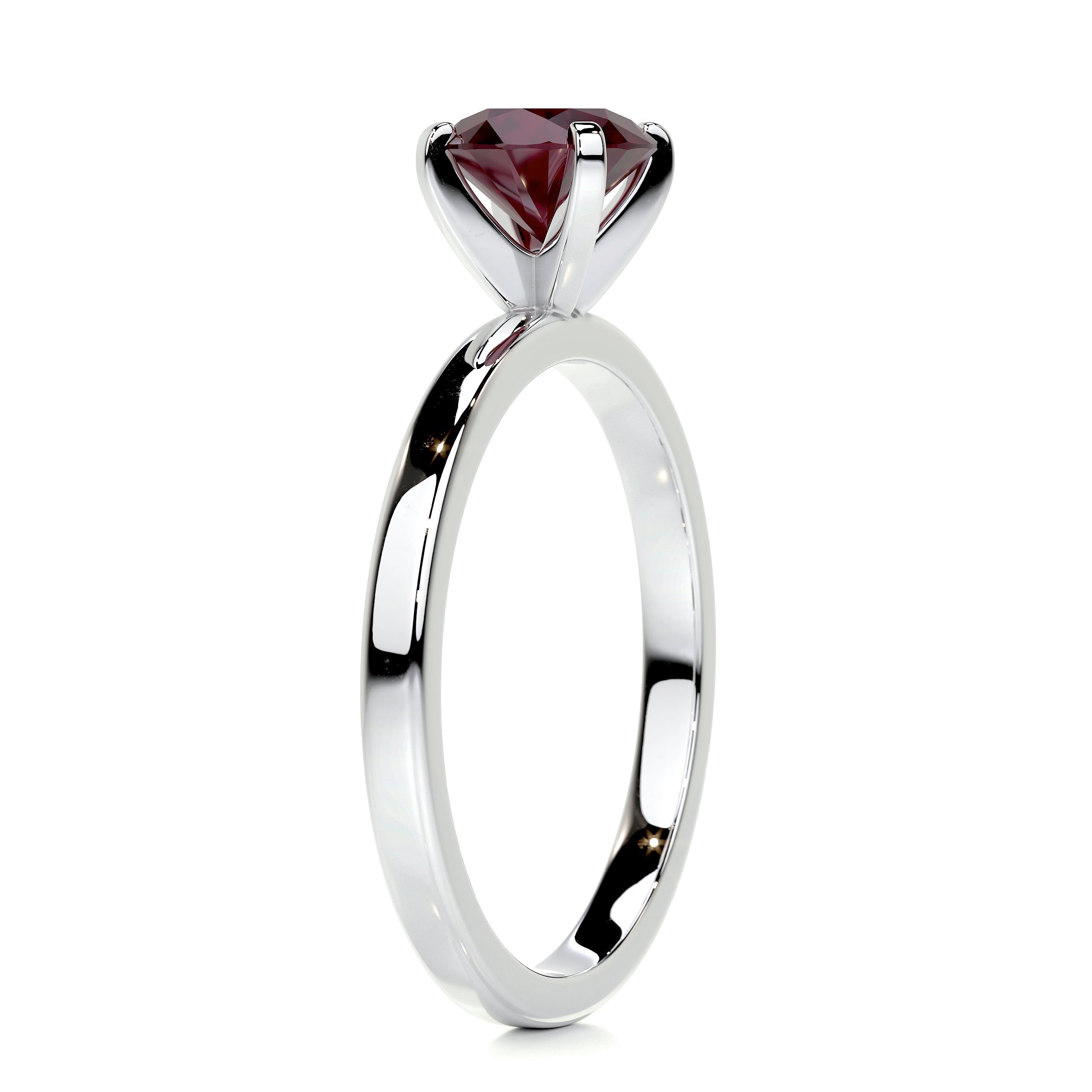 Jessica Gemstone Ring   (0.8 Carat) -14K White Gold (RTS)