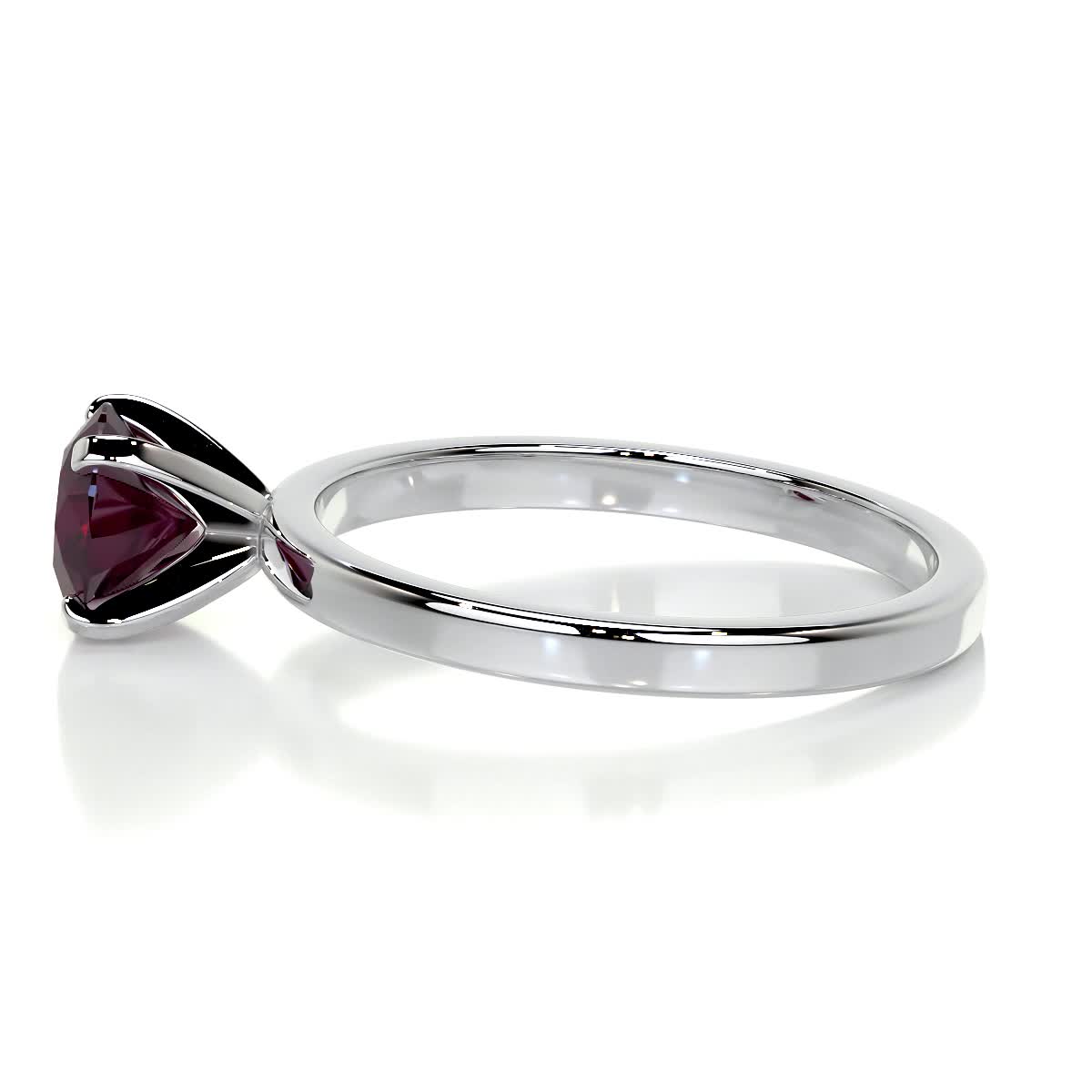 Jessica Gemstone Ring   (0.8 Carat) -14K White Gold (RTS)