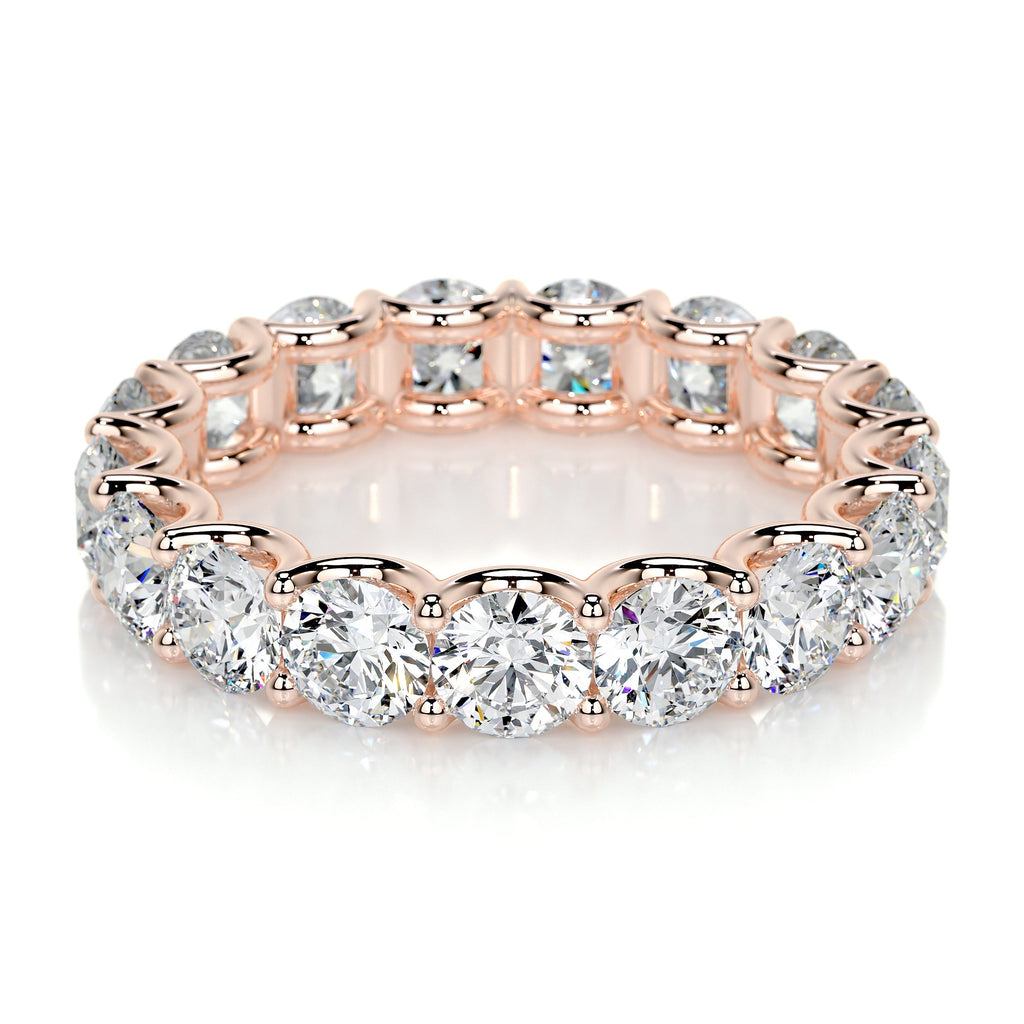 Trinity Lab Grown Eternity Wedding Ring -14K Rose Gold (RTS)