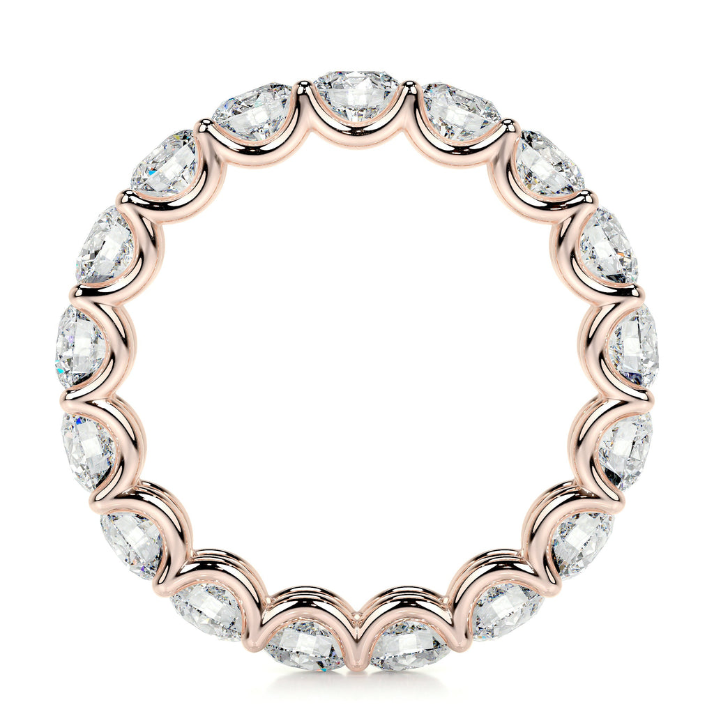 Trinity Lab Grown Eternity Wedding Ring -14K Rose Gold (RTS)
