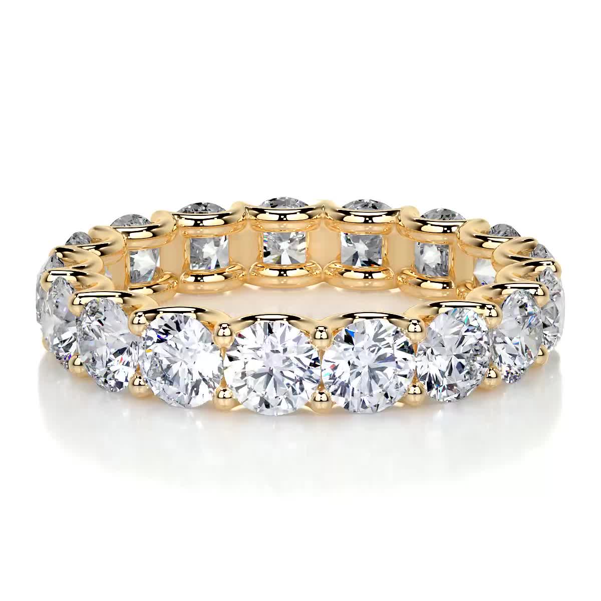 Trinity Eternity Wedding Ring -18K Yellow Gold (RTS)