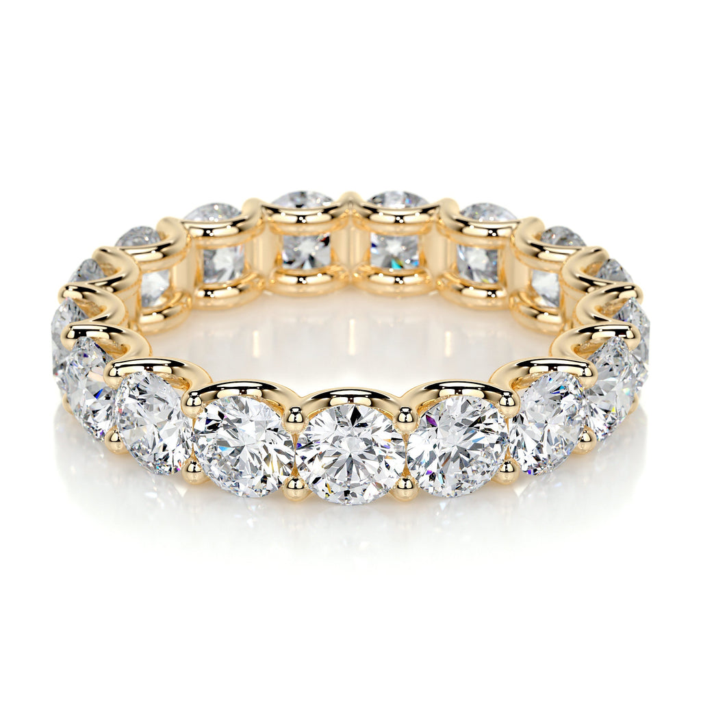 Trinity Moissanite Eternity Wedding Ring -18K Yellow Gold (RTS)
