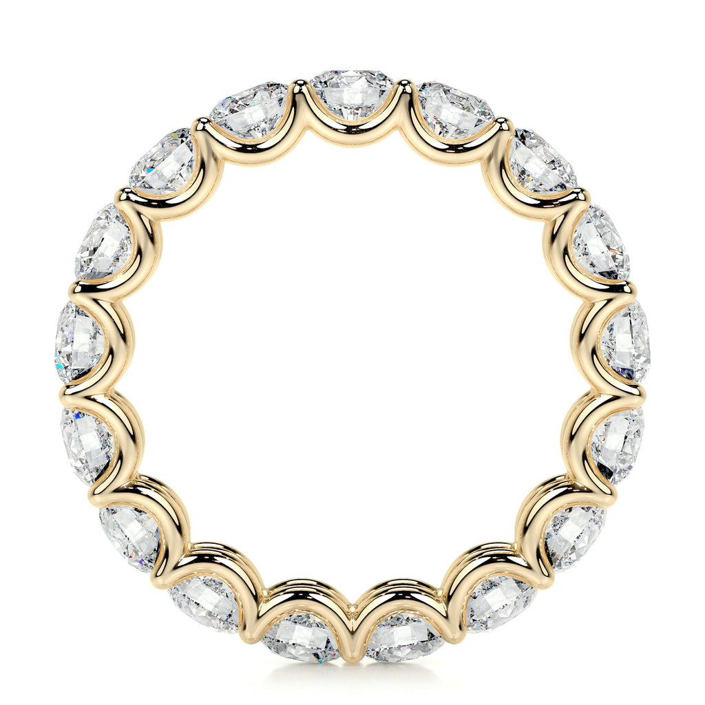 Trinity Moissanite Eternity Wedding Ring -18K Yellow Gold (RTS)