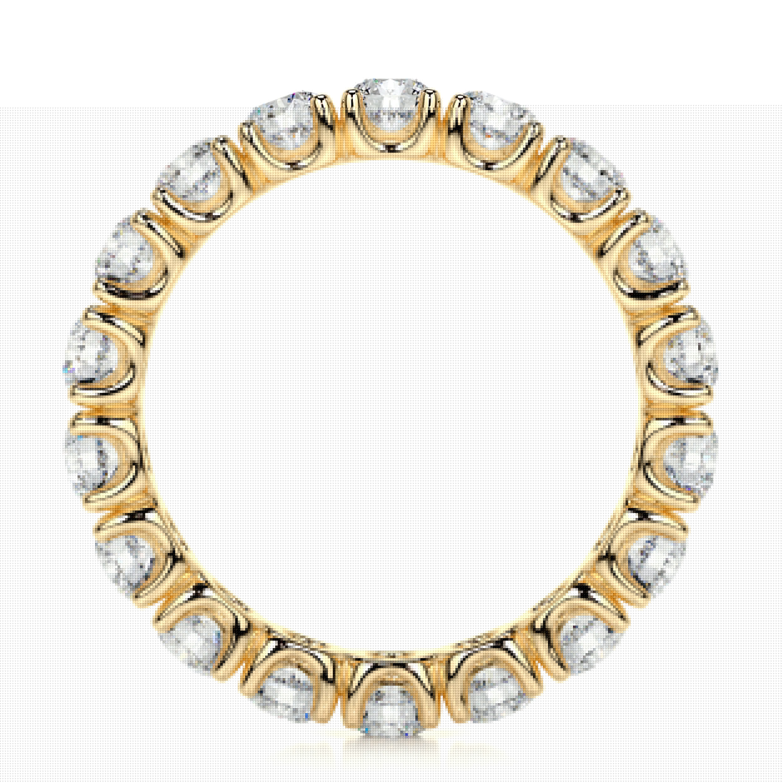 Trinity Lab Grown Eternity Wedding Ring   (2.4 Carat) -18K Yellow Gold (RTS)