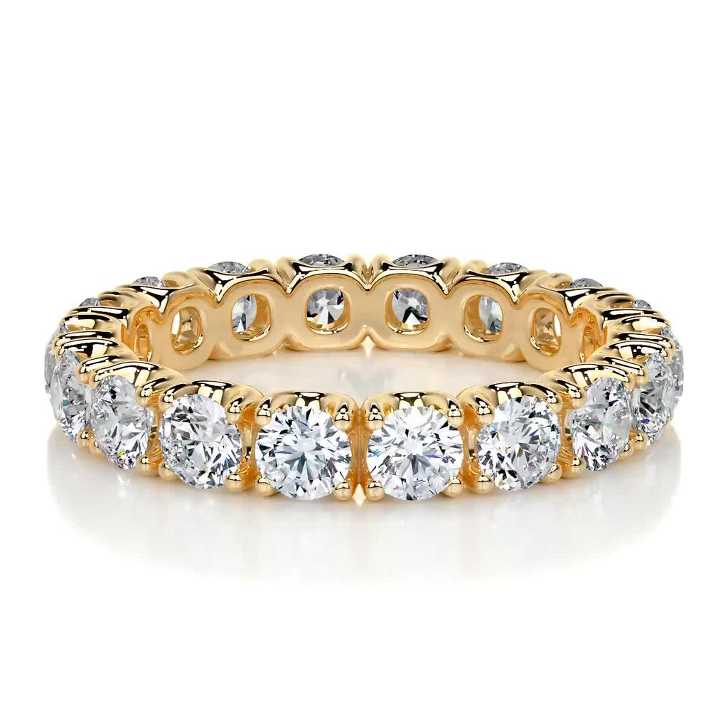 Trinity Lab Grown Eternity Wedding Ring   (2.4 Carat) -18K Yellow Gold (RTS)