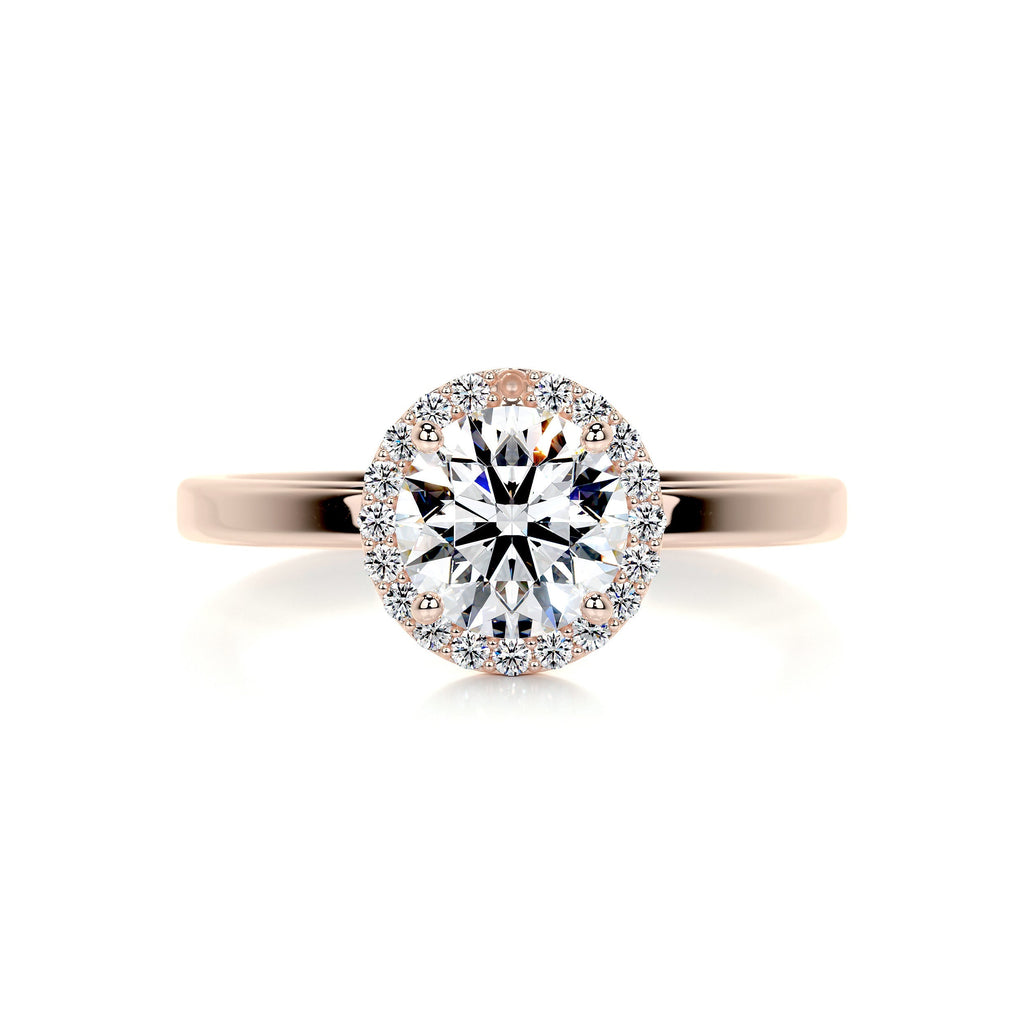 Anne Moissanite & Diamond Ring -14K Rose Gold (RTS)