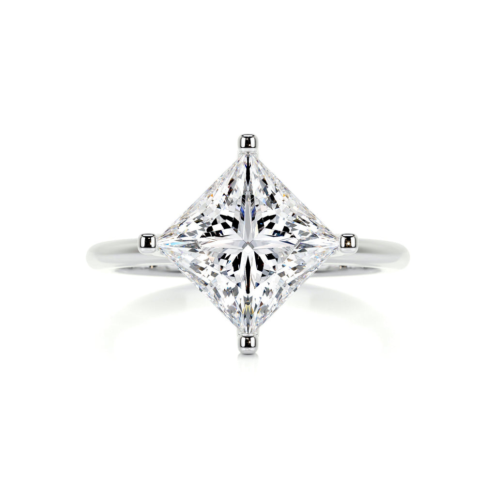 Alma Moissanite Ring -14K White Gold (RTS)