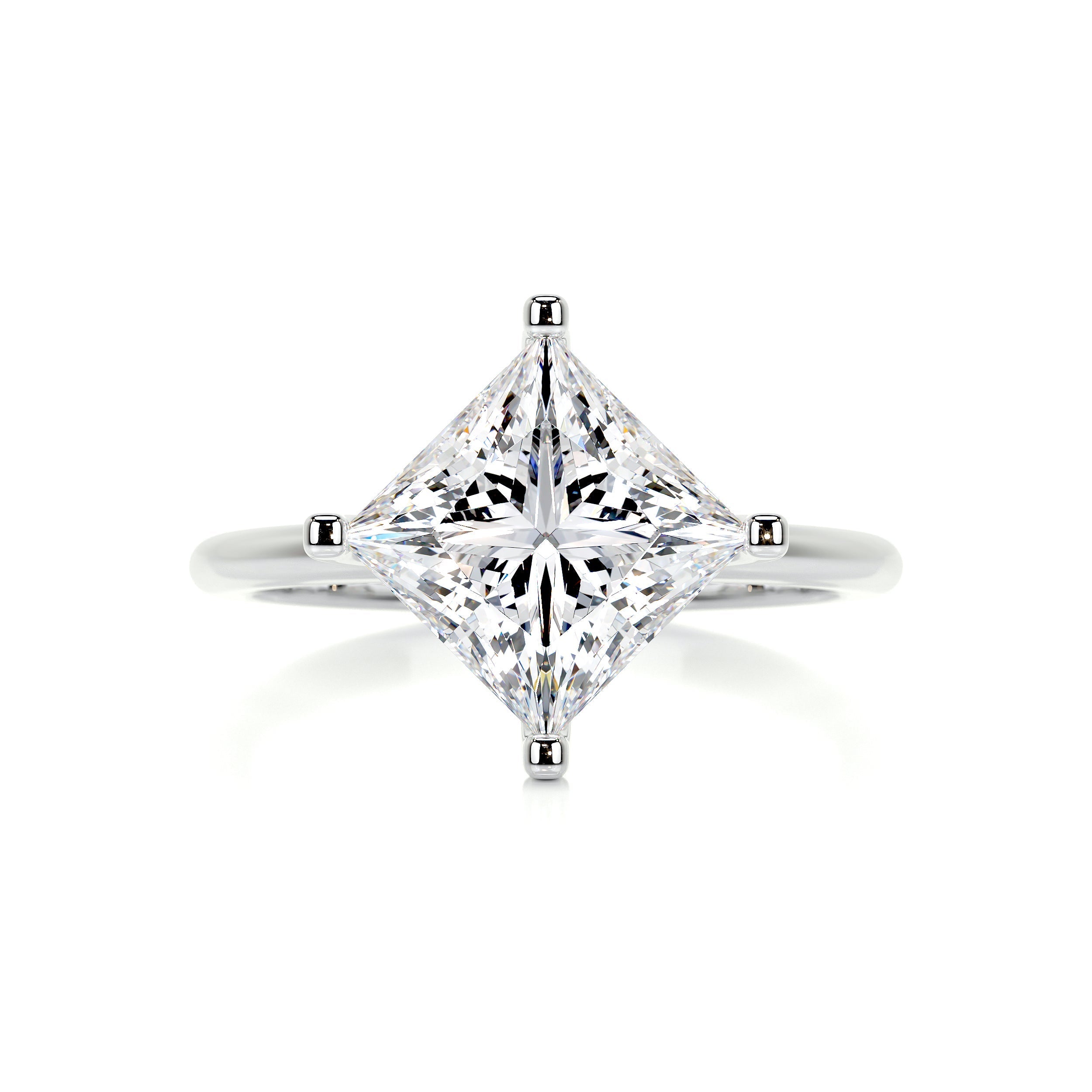 Alma Moissanite Ring -14K White Gold (RTS)