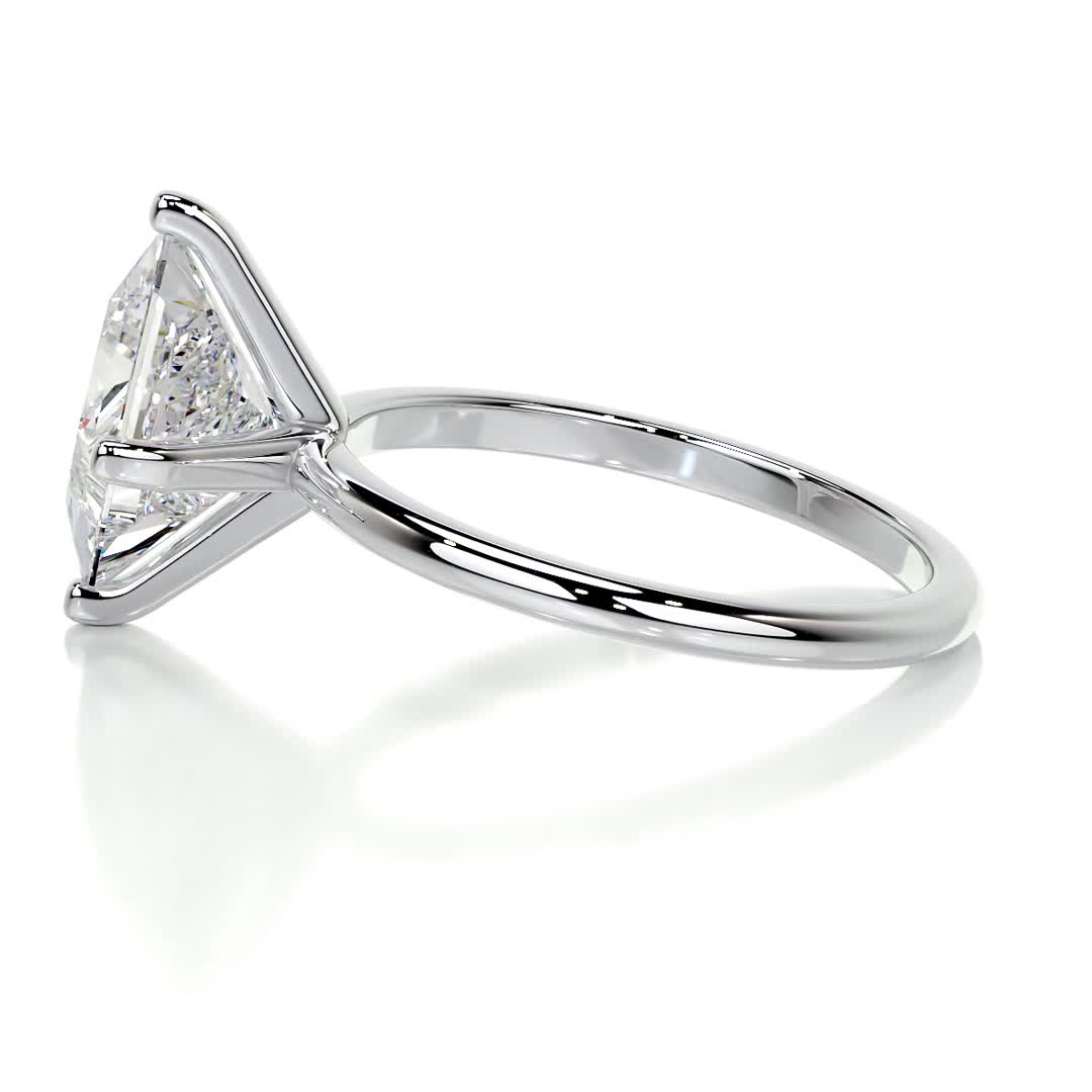 Alma Moissanite Ring -14K White Gold (RTS)