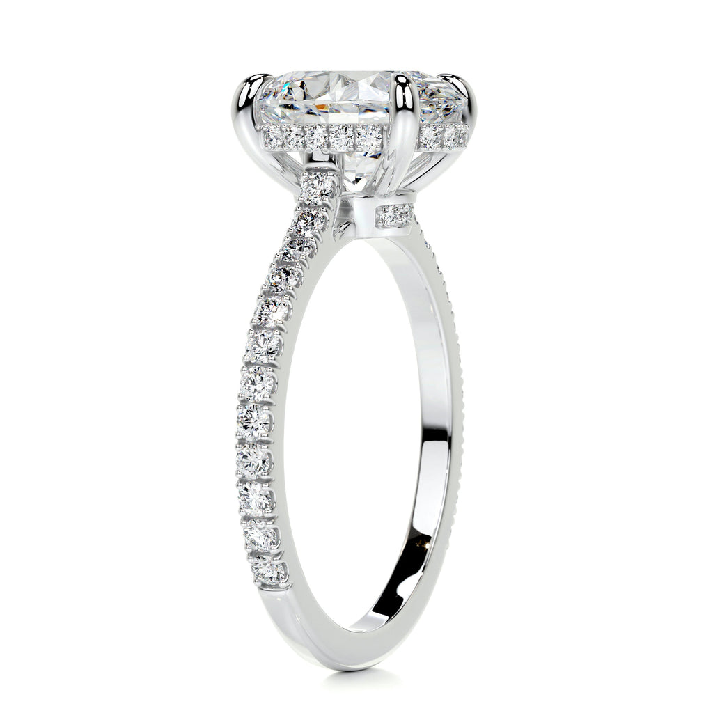 Dionne Moissanite & Diamond Ring -14K White Gold (RTS)