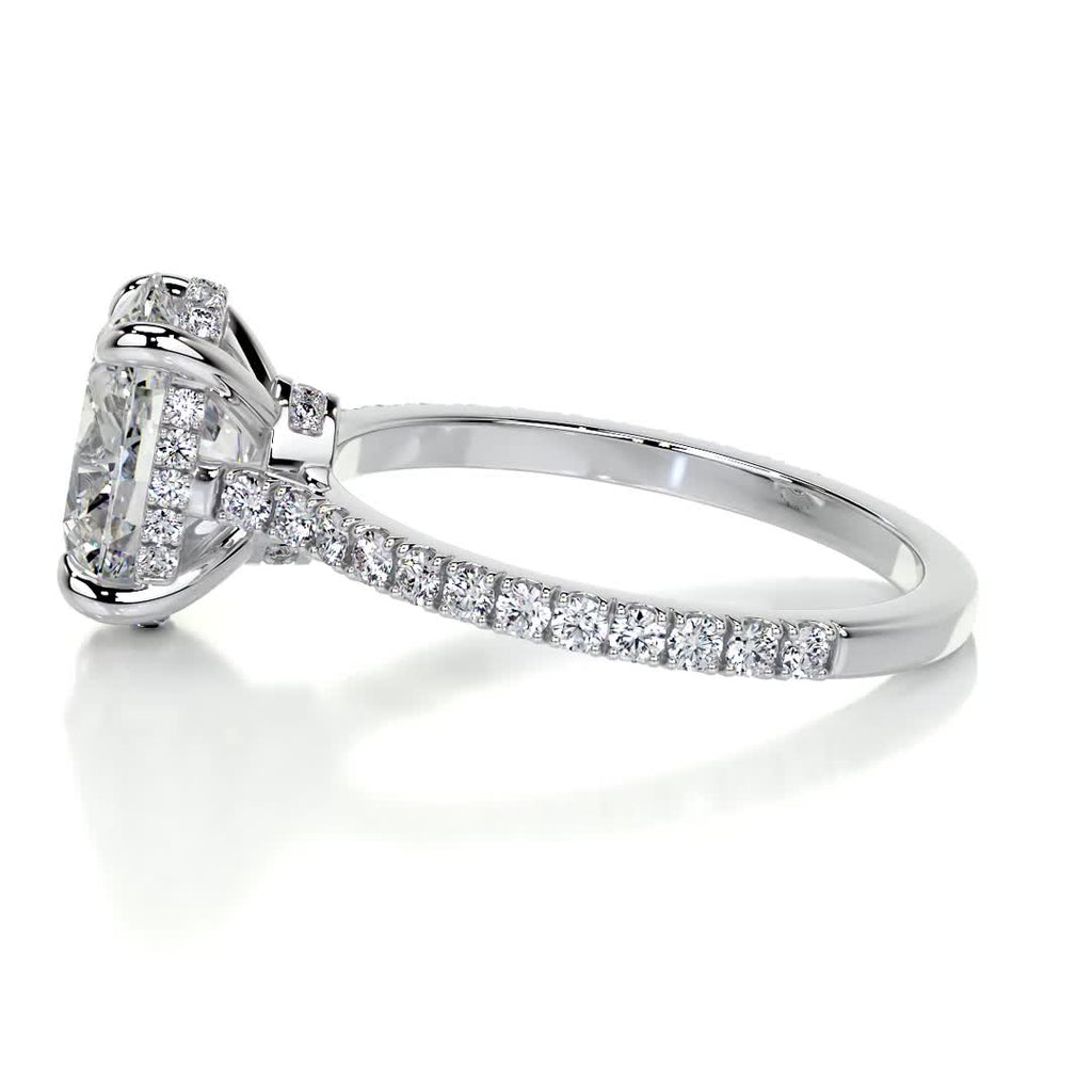 Dionne Moissanite & Diamond Ring -14K White Gold (RTS)