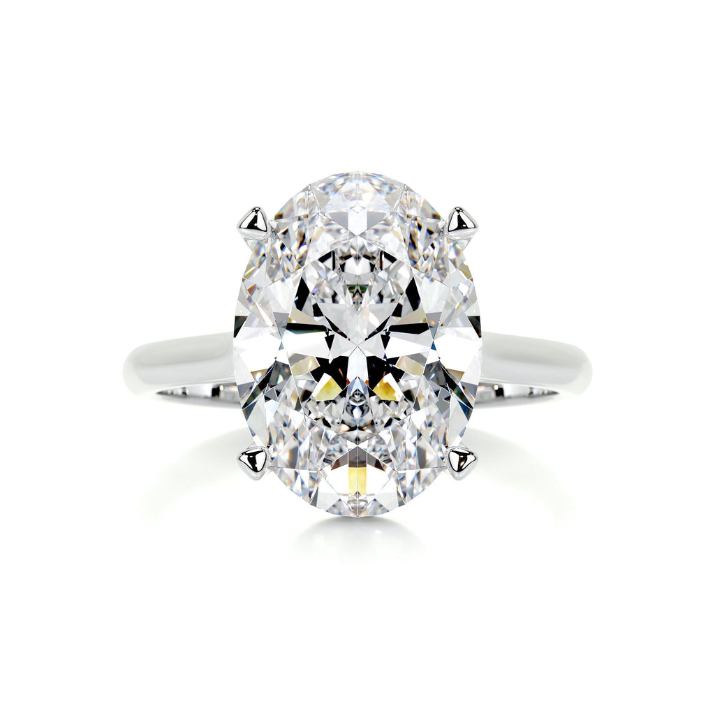 Ozi Moissanite Ring -14K White Gold (RTS)