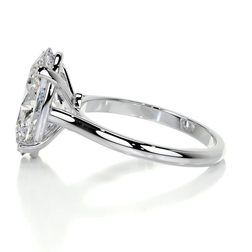 Ozi Moissanite Ring -14K White Gold (RTS)