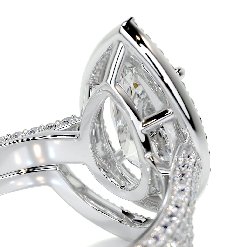 Maggie Moissanite & Diamonds Bridal Set -Platinum (RTS)