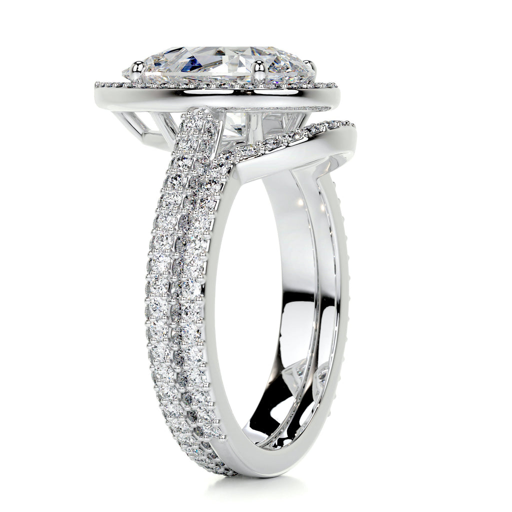 Maggie Moissanite & Diamonds Bridal Set -Platinum (RTS)