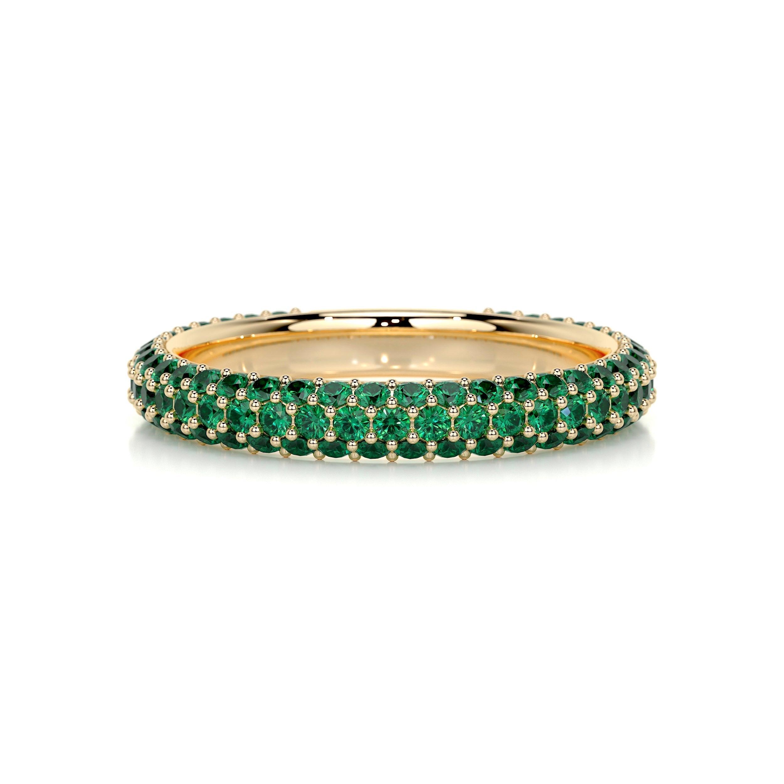 Emma Green Gemstone Wedding Ring   (1.25 Carat) - 18K Yellow Gold (RTS)