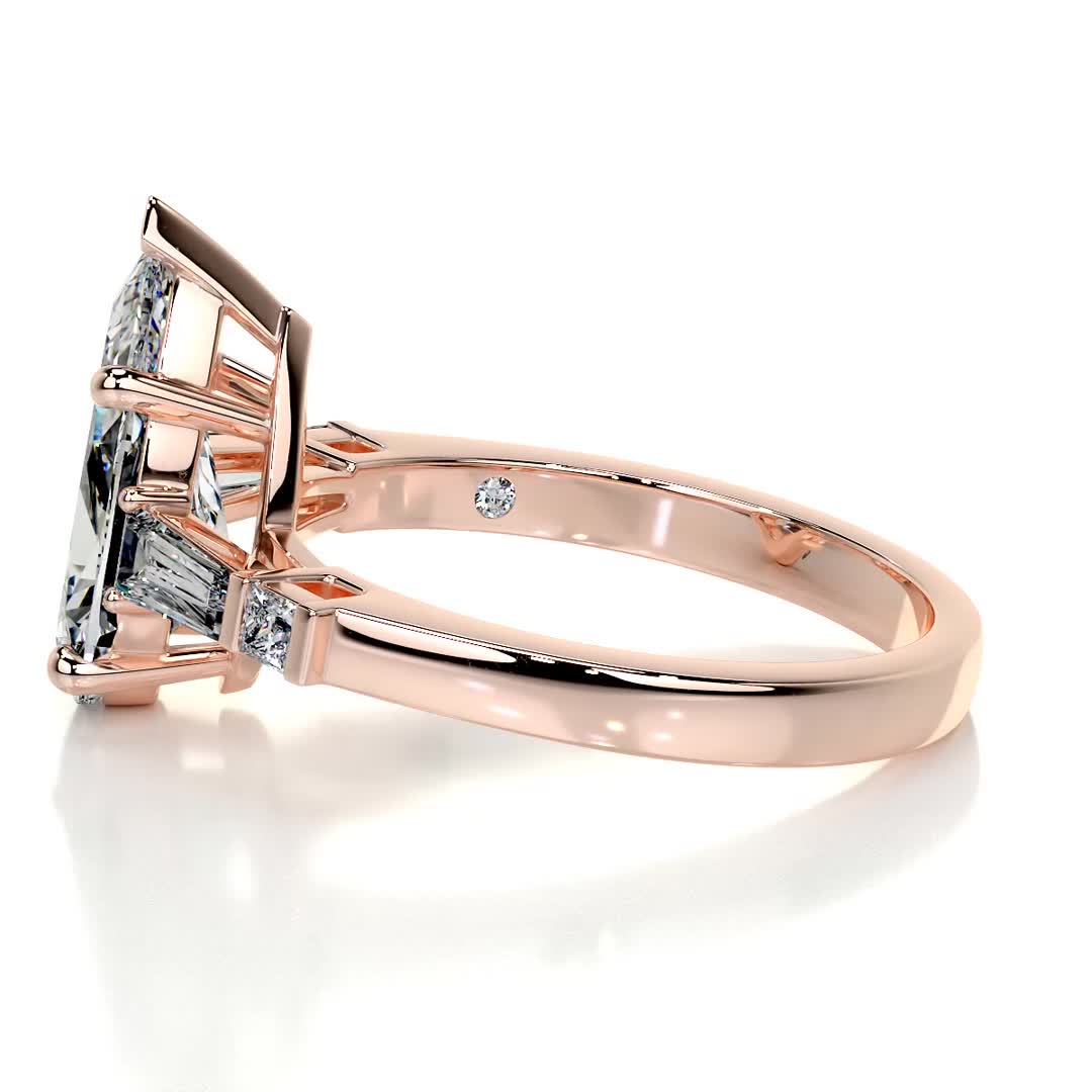 Keyshawna Lab Grown Diamond Ring -14K Rose Gold (RTS)