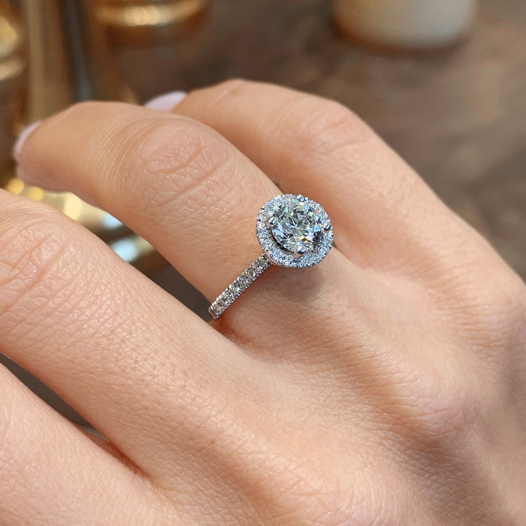 Layla Diamond Engagement Ring -14K White Gold (RTS)