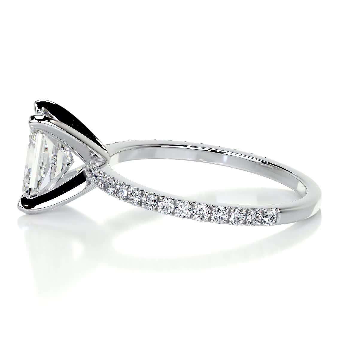 Audrey Lab Grown Diamond Ring -14K White Gold (RTS)