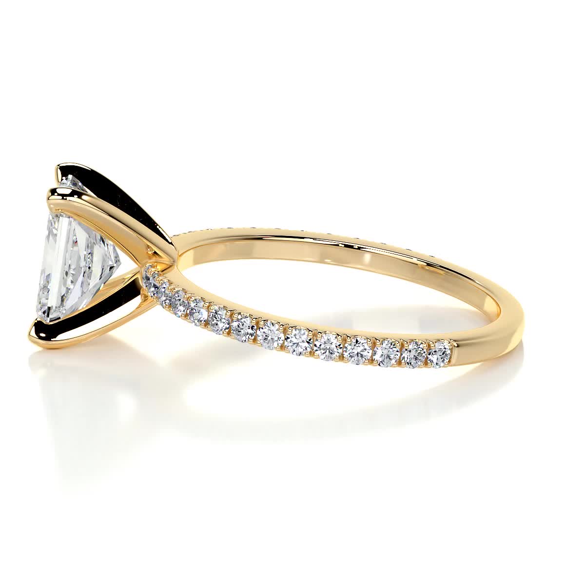 Audrey Lab Grown Diamond Ring -18K Yellow Gold (RTS)