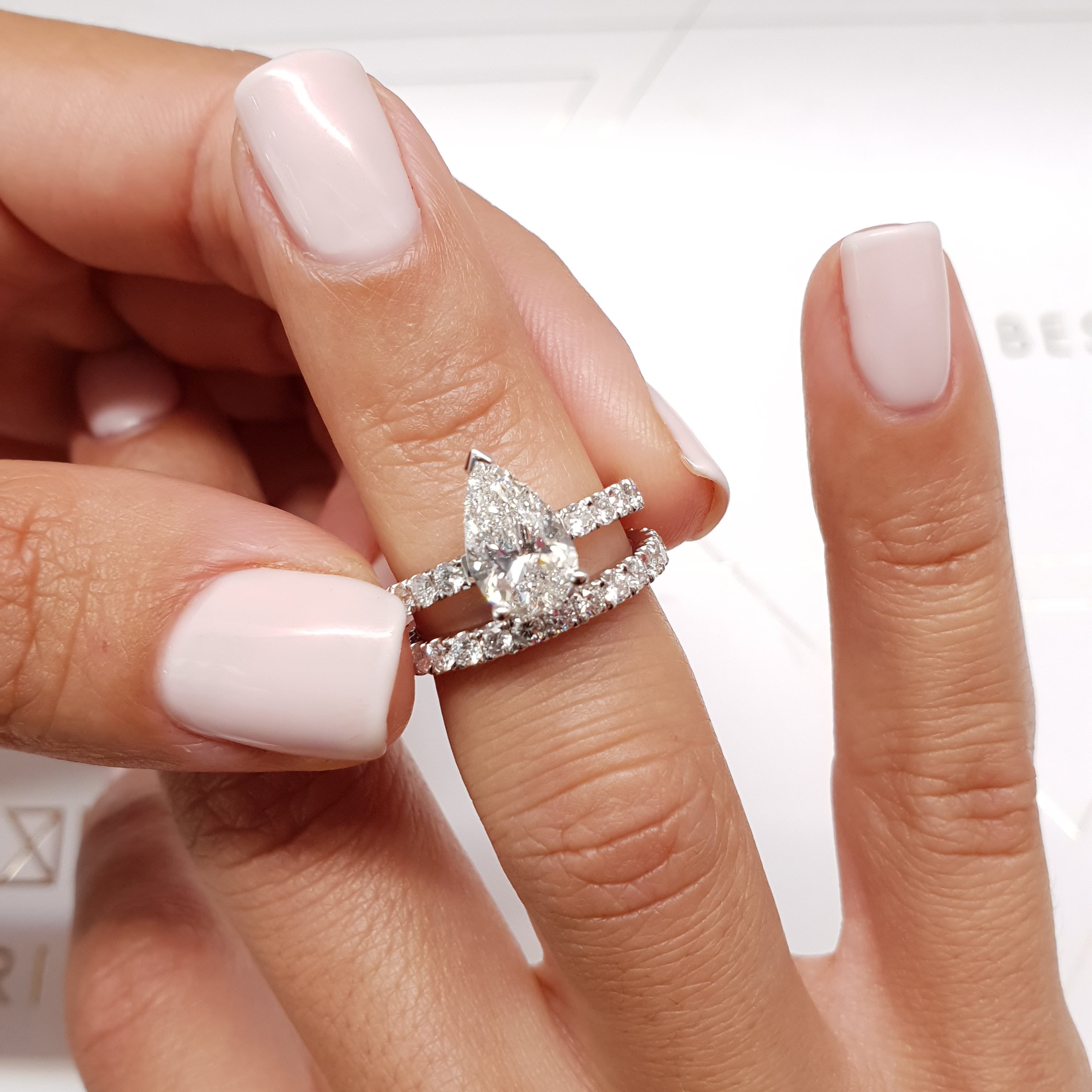 Hailey Lab Grown Diamond Bridal Set -Platinum (RTS)