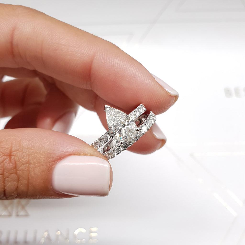 Hailey Lab Grown Diamond Bridal Set -Platinum (RTS)
