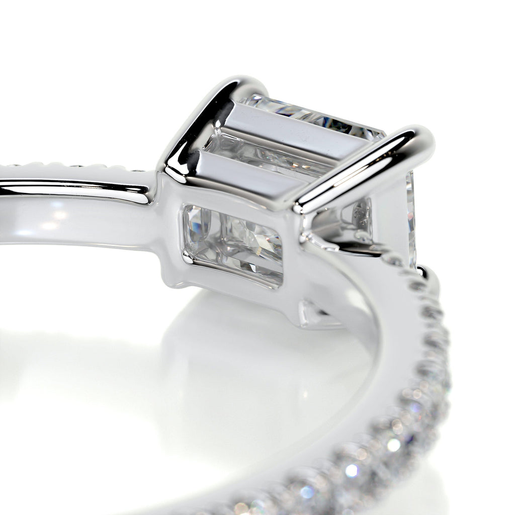 Chloe Radiant Stacking Ring   (0.75 Carat) - 14K White Gold (RTS)