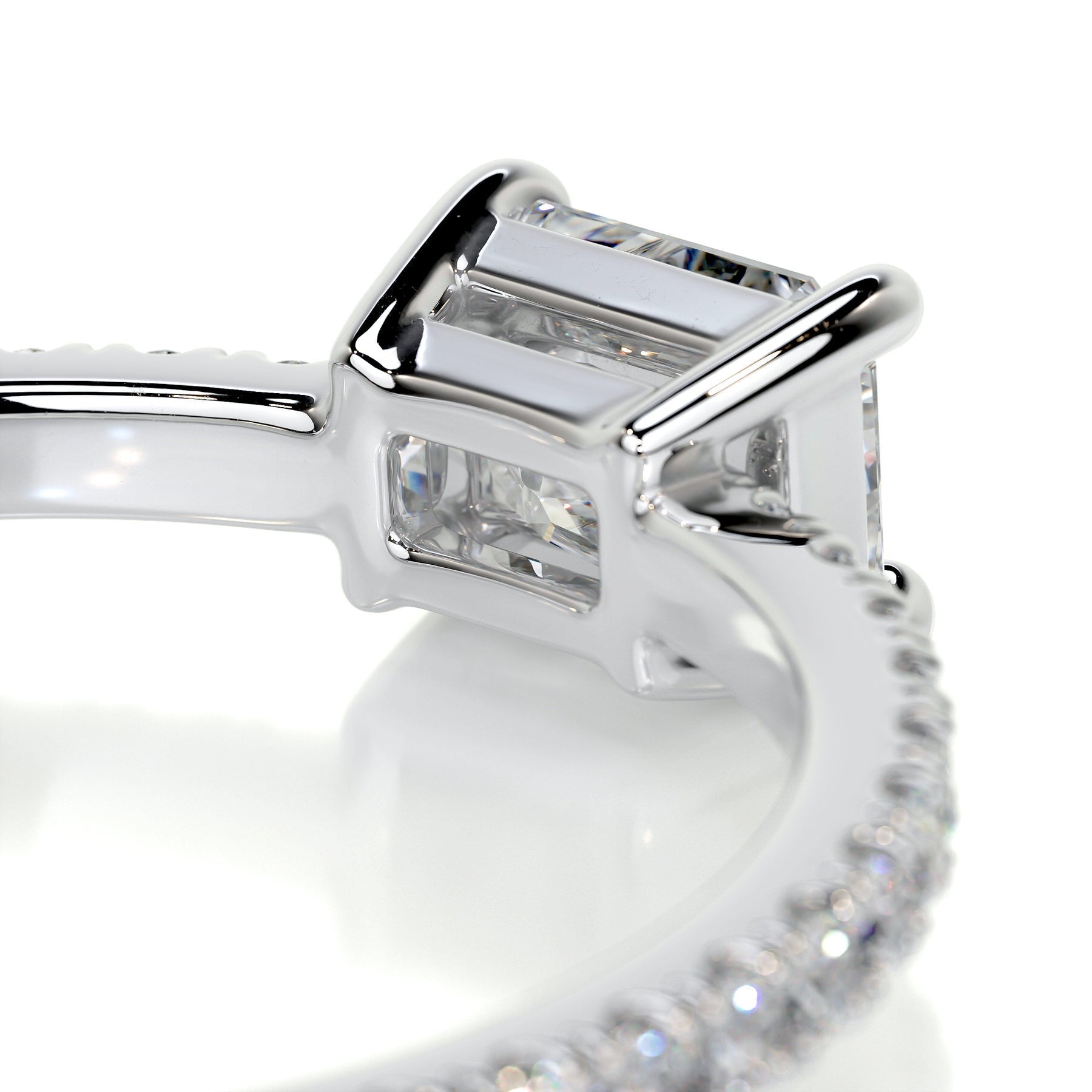 Chloe Radiant Stacking Ring   (0.75 Carat) - 14K White Gold (RTS)