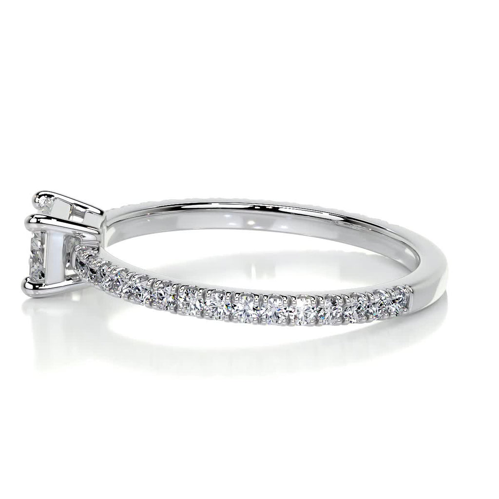 Chloe Radiant Stacking Ring   (0.75 Carat) - 14K White Gold (RTS)