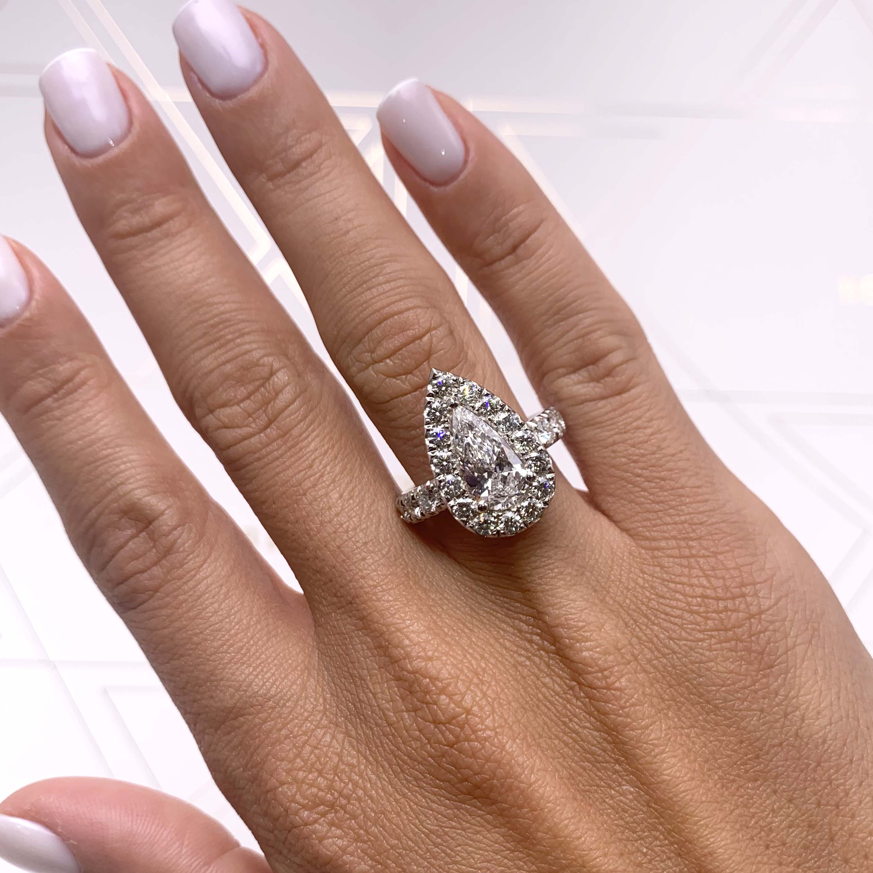 Maya Diamond Engagement Ring -14K White Gold (RTS)