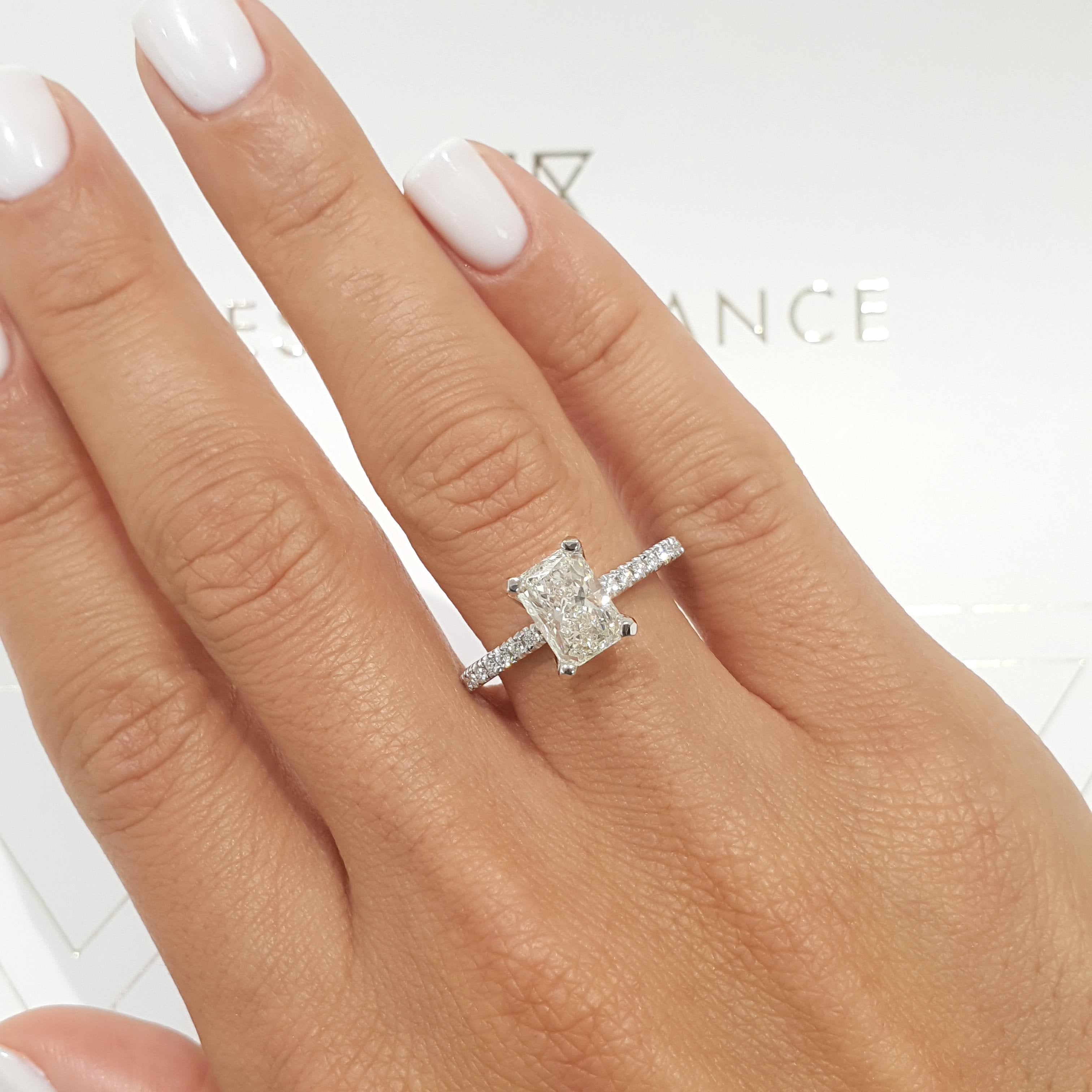 Audrey Lab Grown Diamond Ring -Platinum (RTS)