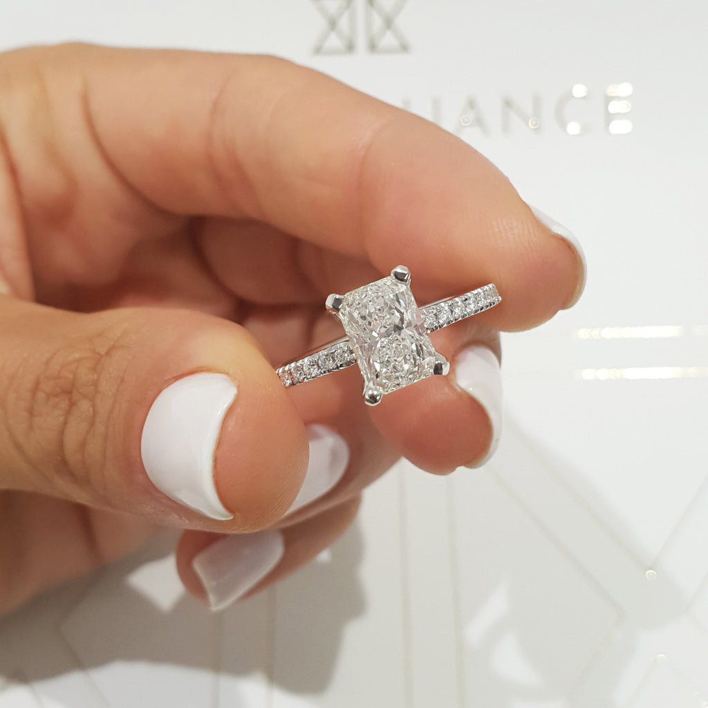 Audrey Lab Grown Diamond Ring -Platinum (RTS)
