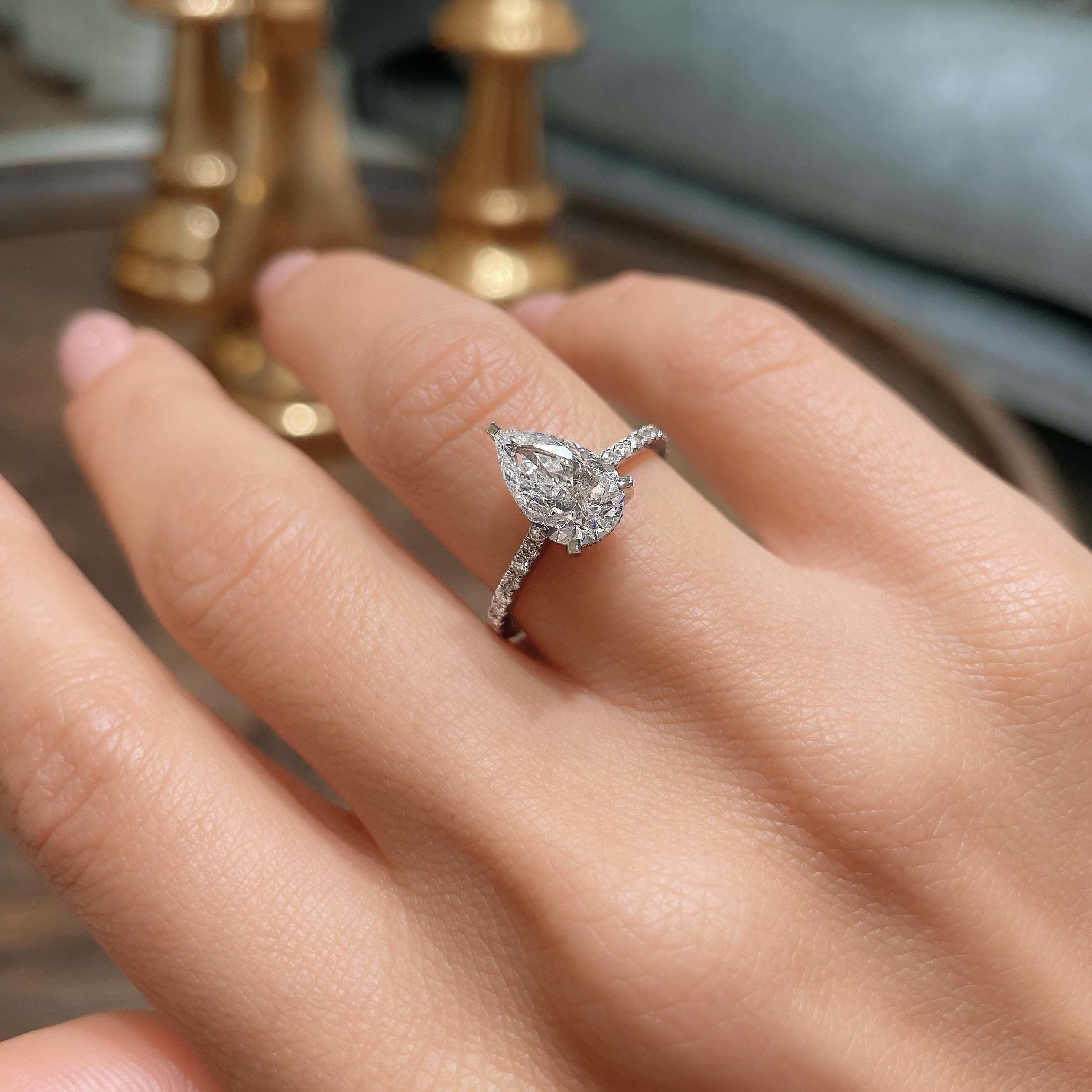 Mia Diamond Engagement Ring -14K White Gold (RTS)