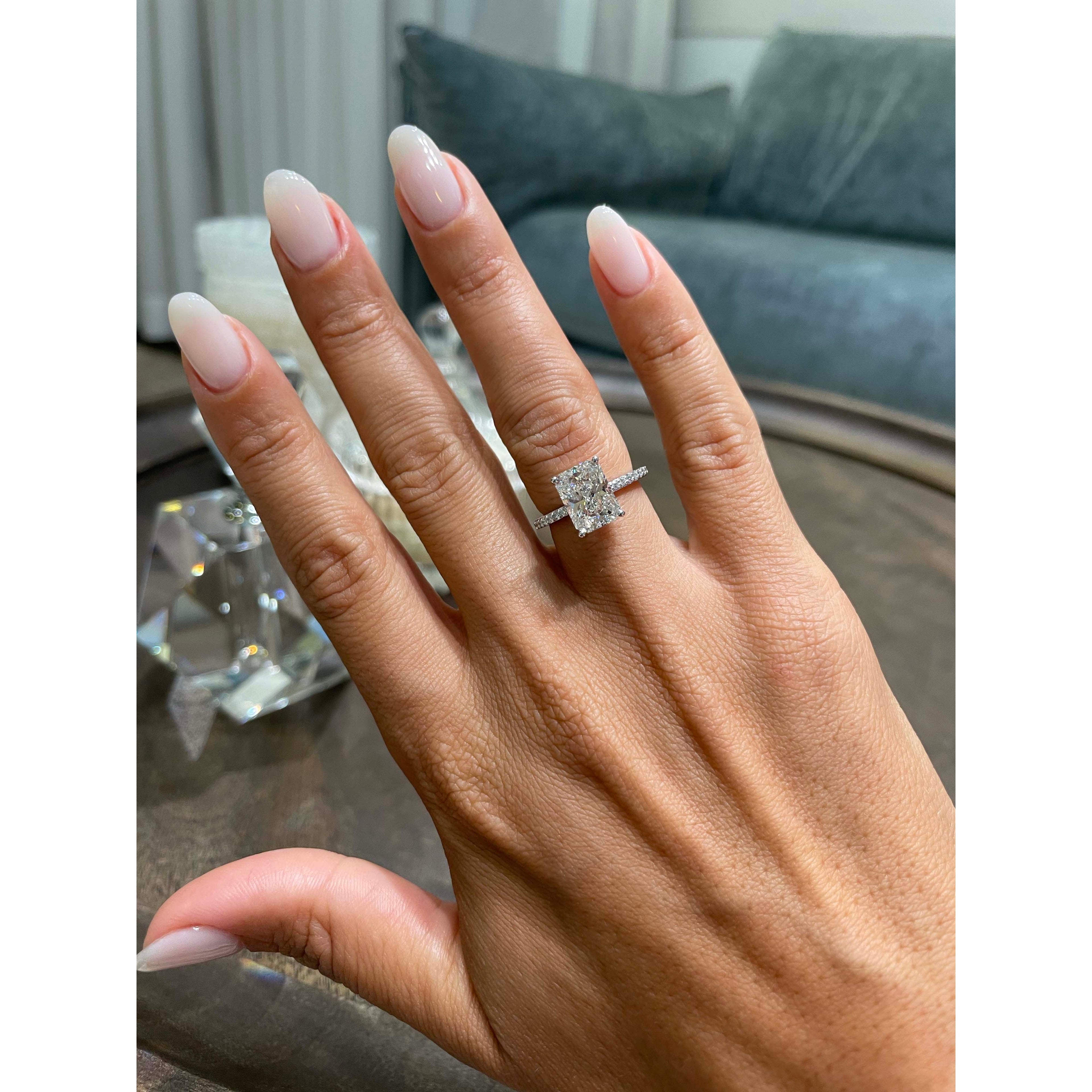 Audrey Diamond Engagement Ring -14K White Gold (RTS)