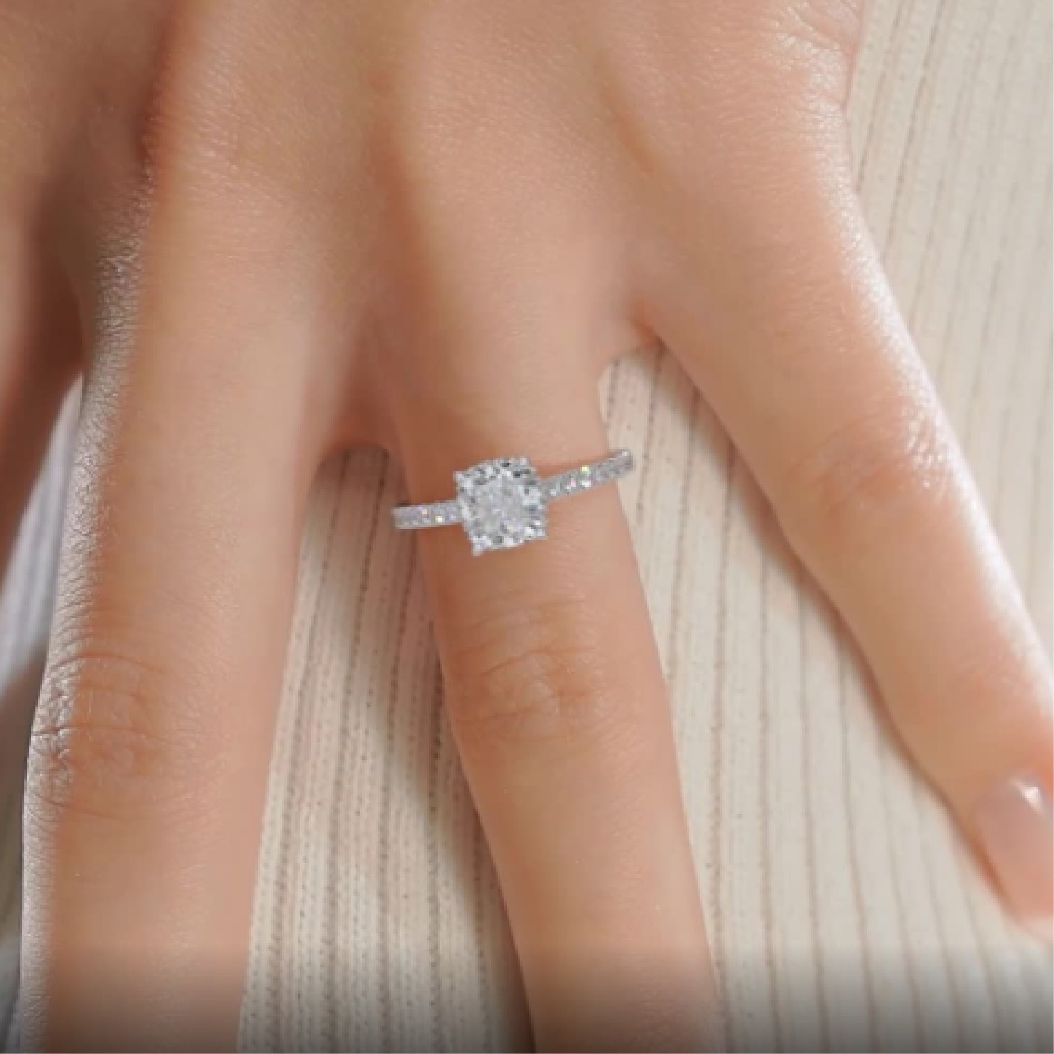 Cassandra Lab Grown Diamond Ring -Platinum (RTS)