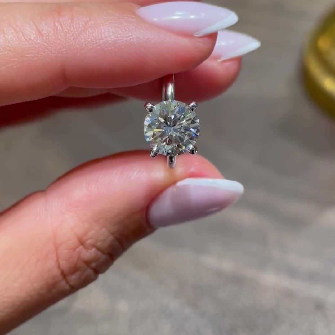 Eloise Moissanite Ring -14K White Gold (RTS)