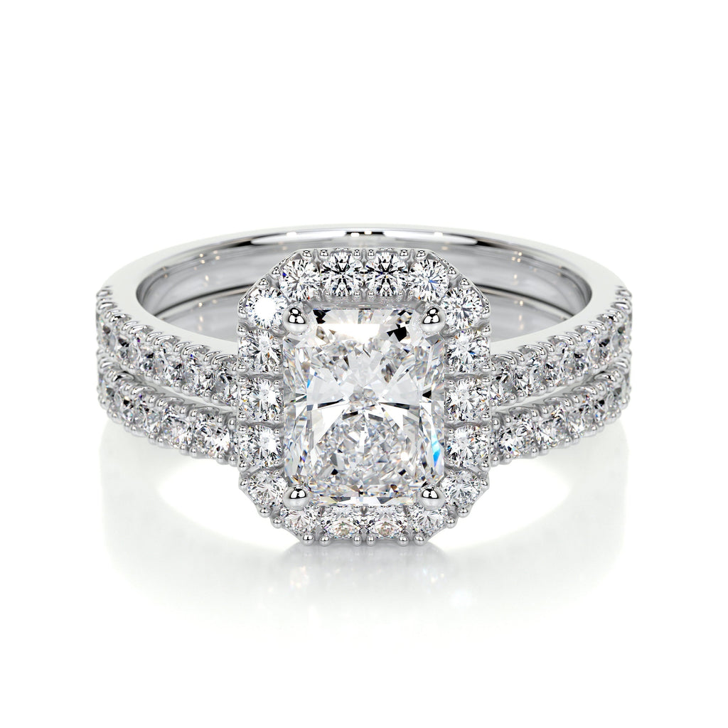 Andrea Lab Grown Diamond Bridal Set -14K White Gold (RTS) (RTS)