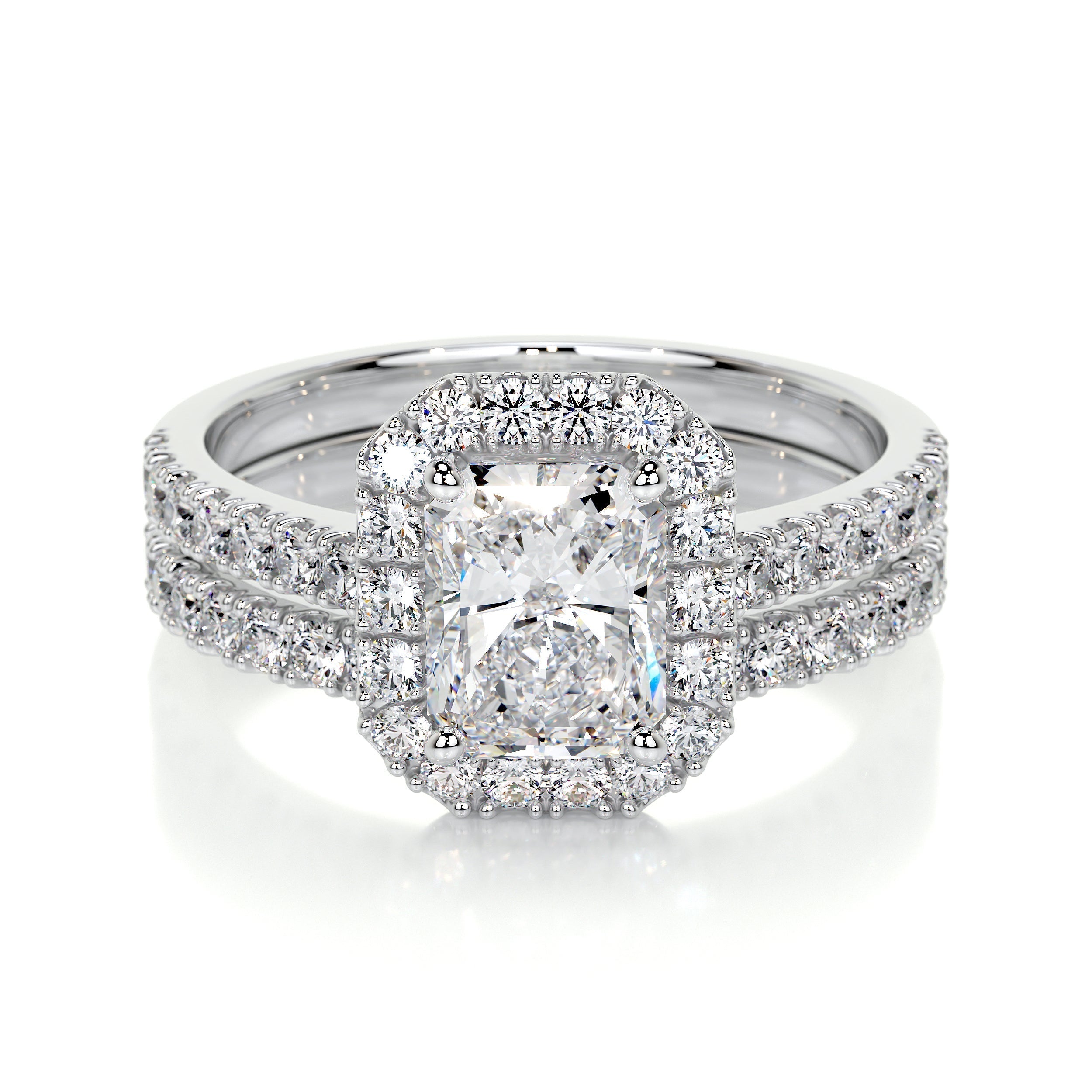 Andrea Lab Grown Diamond Bridal Set -14K White Gold (RTS) (RTS)