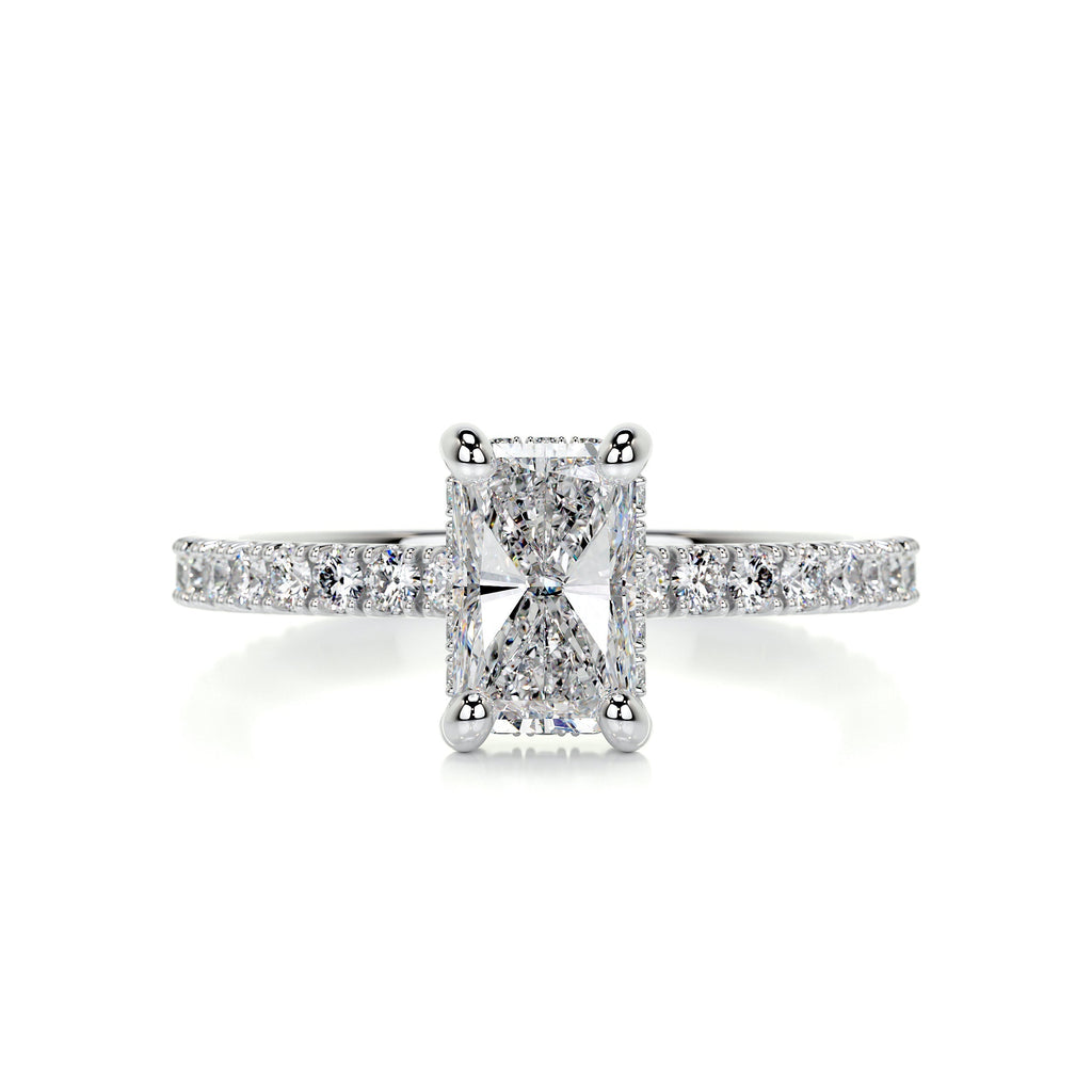Deborah Elongated Diamond Engagement Ring -Platinum (RTS)